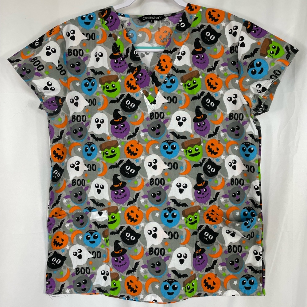 Halloween Scrub Top